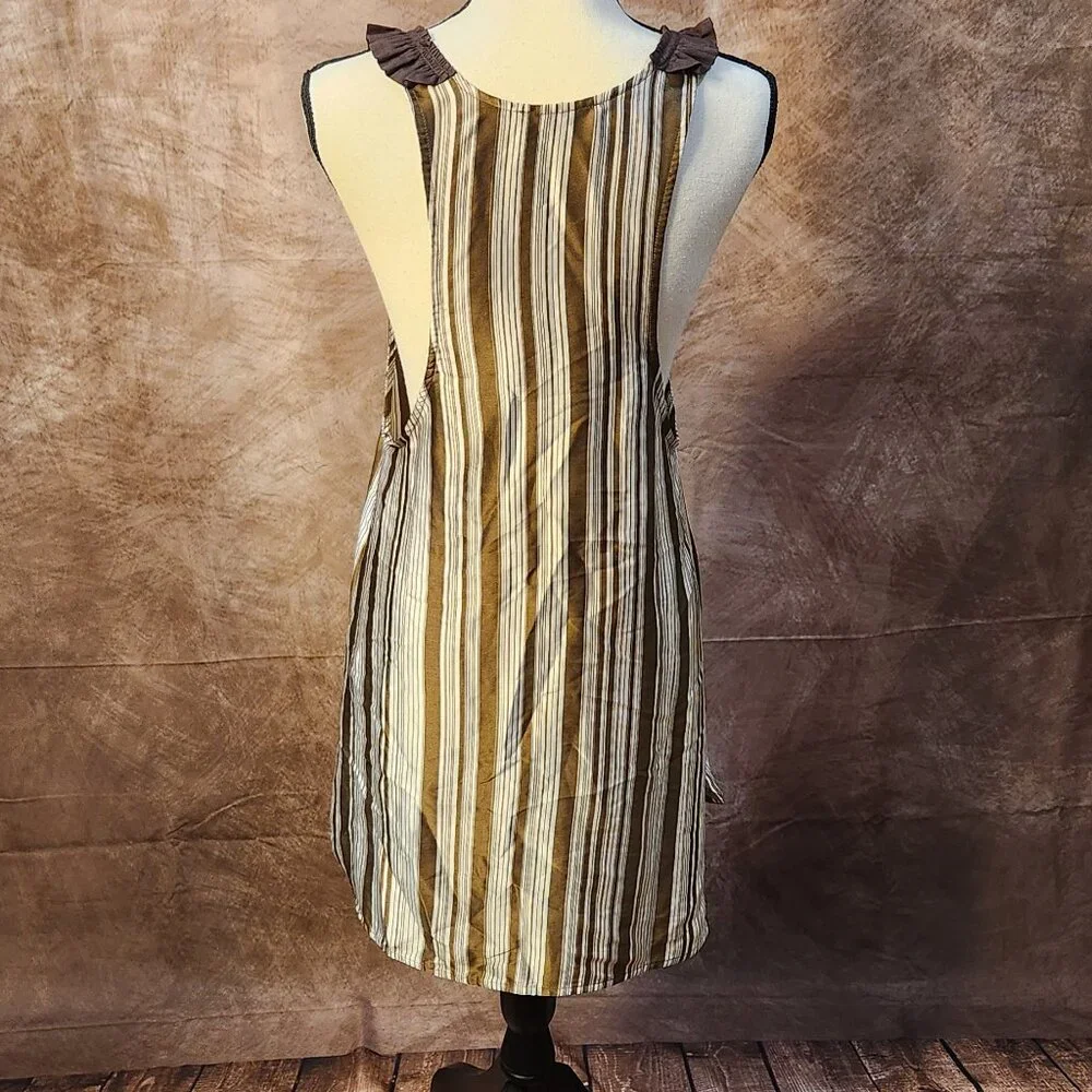 Karen Zambos Vintage Couture Silk Striped Dress – Size 4
